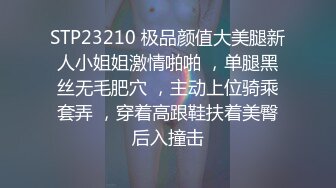 STP23210 极品颜值大美腿新人小姐姐激情啪啪 ，单腿黑丝无毛肥穴 ，主动上位骑乘套弄 ，穿着高跟鞋扶着美臀后入撞击