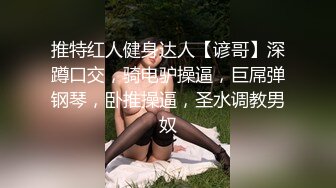 推特红人健身达人【谚哥】深蹲口交，骑电驴操逼，巨屌弹钢琴，卧推操逼，圣水调教男奴