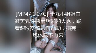 [MP4/ 1.07G] 十九小姐姐白嫩美乳性感黑丝啪啪大秀，跪着深喉交骑乘自己动，搞完一炮休息下再来