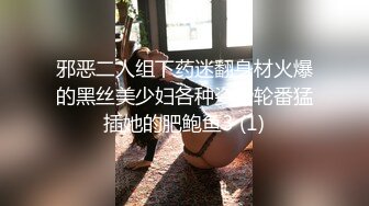 邪恶二人组下药迷翻身材火爆的黑丝美少妇各种姿势轮番猛插她的肥鲍鱼3 (1)