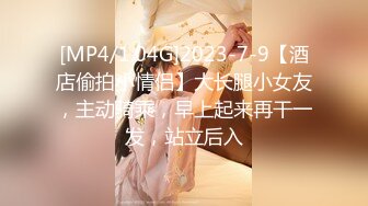 [MP4/1.04G]2023-7-9【酒店偷拍小情侣】大长腿小女友，主动骑乘，早上起来再干一发，站立后入