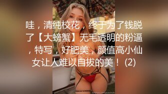 哇，清纯校花，终于为了钱脱了【大螃蟹】无毛透明的粉逼，特写，好肥美，颜值高小仙女让人难以自拔的美！ (2)